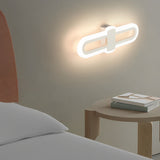 Modern Rounded Rectangular LED Wall Sconce Minimalist Iron Wall Light for Living Room and Bedroom