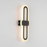 Modern Rounded Rectangular LED Wall Sconce Minimalist Iron Wall Light for Living Room and Bedroom