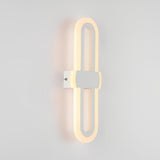 Modern Rounded Rectangular LED Wall Sconce Minimalist Iron Wall Light for Living Room and Bedroom