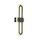 Modern Rounded Rectangular LED Wall Sconce Minimalist Iron Wall Light for Living Room and Bedroom