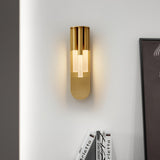 Modern Rousseau LED Wall Lamp Minimalist Indoor Sconce for Hallway and Living Room Gold Black Finish
