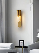 Modern Rousseau LED Wall Lamp Minimalist Indoor Sconce for Hallway and Living Room Gold Black Finish