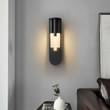Modern Rousseau LED Wall Lamp Minimalist Indoor Sconce for Hallway and Living Room Gold Black Finish