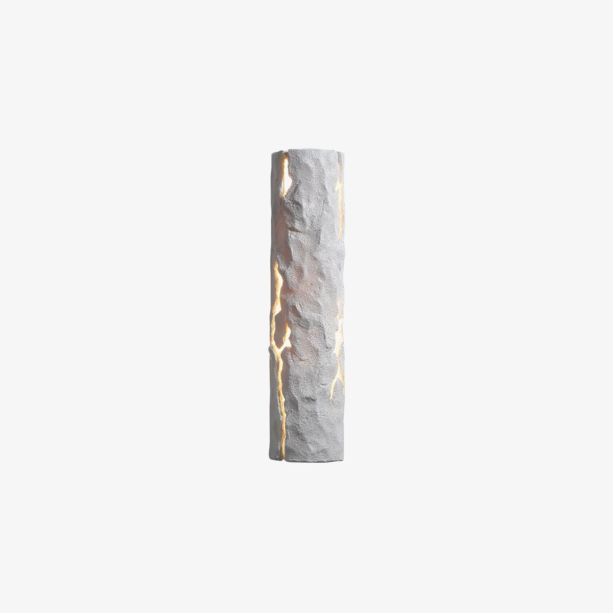 Modern Rustic Bark Textured LED Wall Sconce Resin Interior Bracket Light