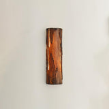 Modern Rustic Bark Textured LED Wall Sconce Resin Interior Bracket Light