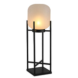 Modern Rustic LED Lantern Outdoor Floor Lamp IP65 Waterproof Solar and Hardwired Garden Light