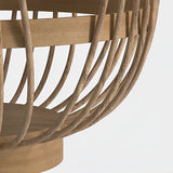 Modern Rustic Wood and Rattan Solar Garden Lantern Waterproof LED Portable Lawn Light