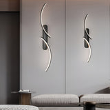 Modern S Shaped LED Wall Sconce Creative Three Color Dimmable Minimalist Wall Light