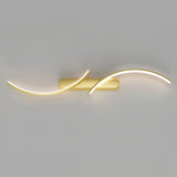 Modern S Shaped LED Wall Sconce Creative Three Color Dimmable Minimalist Wall Light