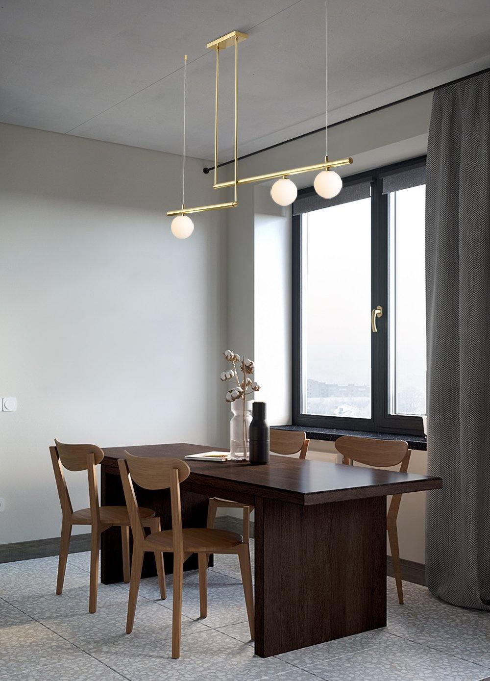 Modern Satellite Geometric Pendant Light Minimalist Multi Head Ceiling Hanging Chandelier