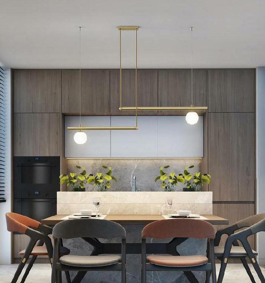 Modern Satellite Geometric Pendant Light Minimalist Multi Head Ceiling Hanging Chandelier