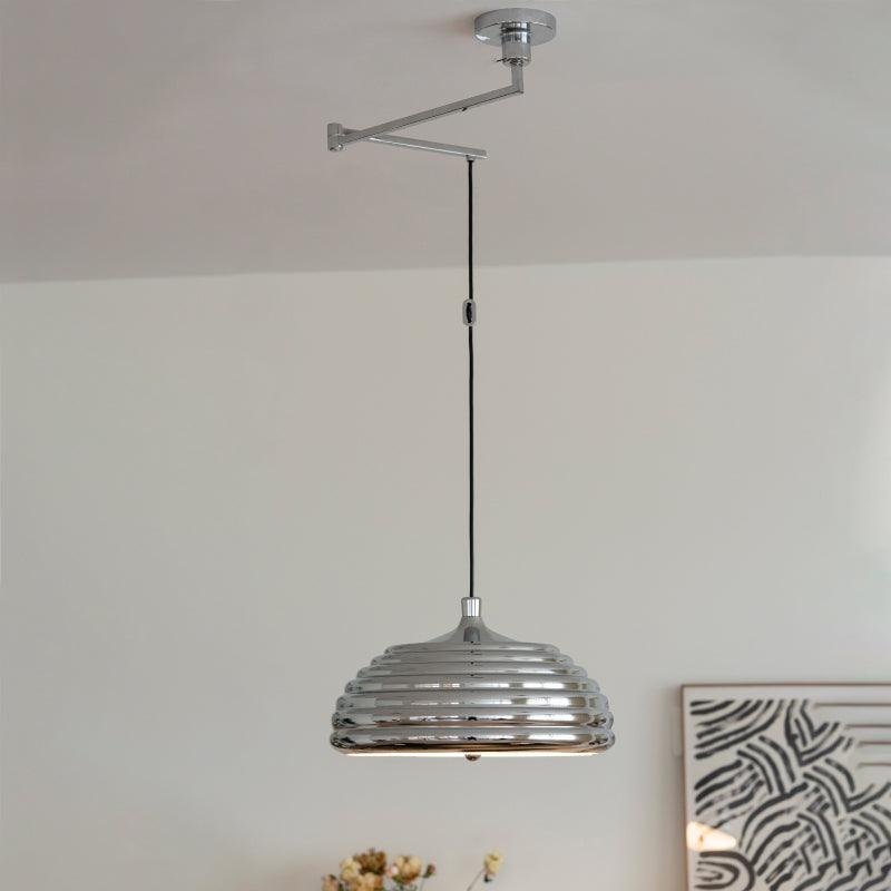 Modern Saturno Chrome Adjustable Pendant Lamp Polished Ceiling Lighting Fixture