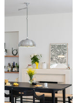 Modern Saturno Chrome Adjustable Pendant Lamp Polished Ceiling Lighting Fixture