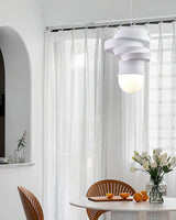 Modern Sculpted Resin and Glass Globe Pendant Lamp Contemporary Droplight Fixture