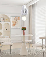 Modern Sculpted Resin and Glass Globe Pendant Lamp Contemporary Droplight Fixture