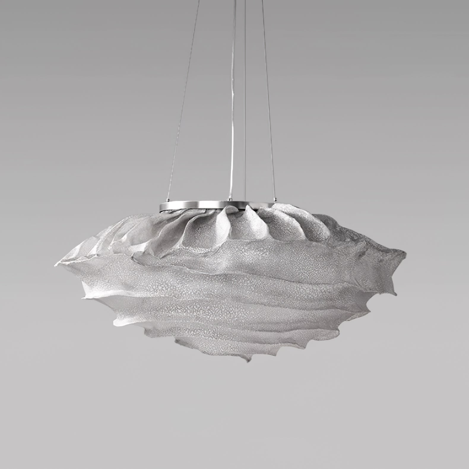 Modern Sculptural Cloud Pendant Light Stainless Steel Hanging Fixture for Living Room