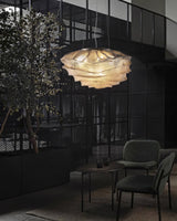 Modern Sculptural Cloud Pendant Light Stainless Steel Hanging Fixture for Living Room