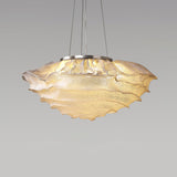 Modern Sculptural Cloud Pendant Light Stainless Steel Hanging Fixture for Living Room