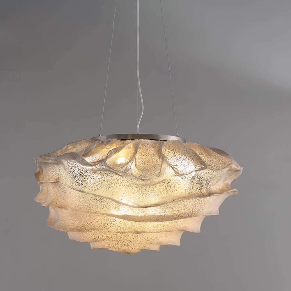 Modern Sculptural Cloud Pendant Light Stainless Steel Hanging Fixture for Living Room