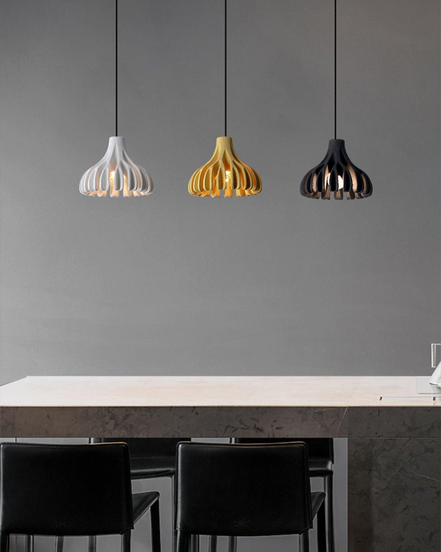 Modern Sculptural Coral Resin Pendant Light with Adjustable Cable for Home Decor