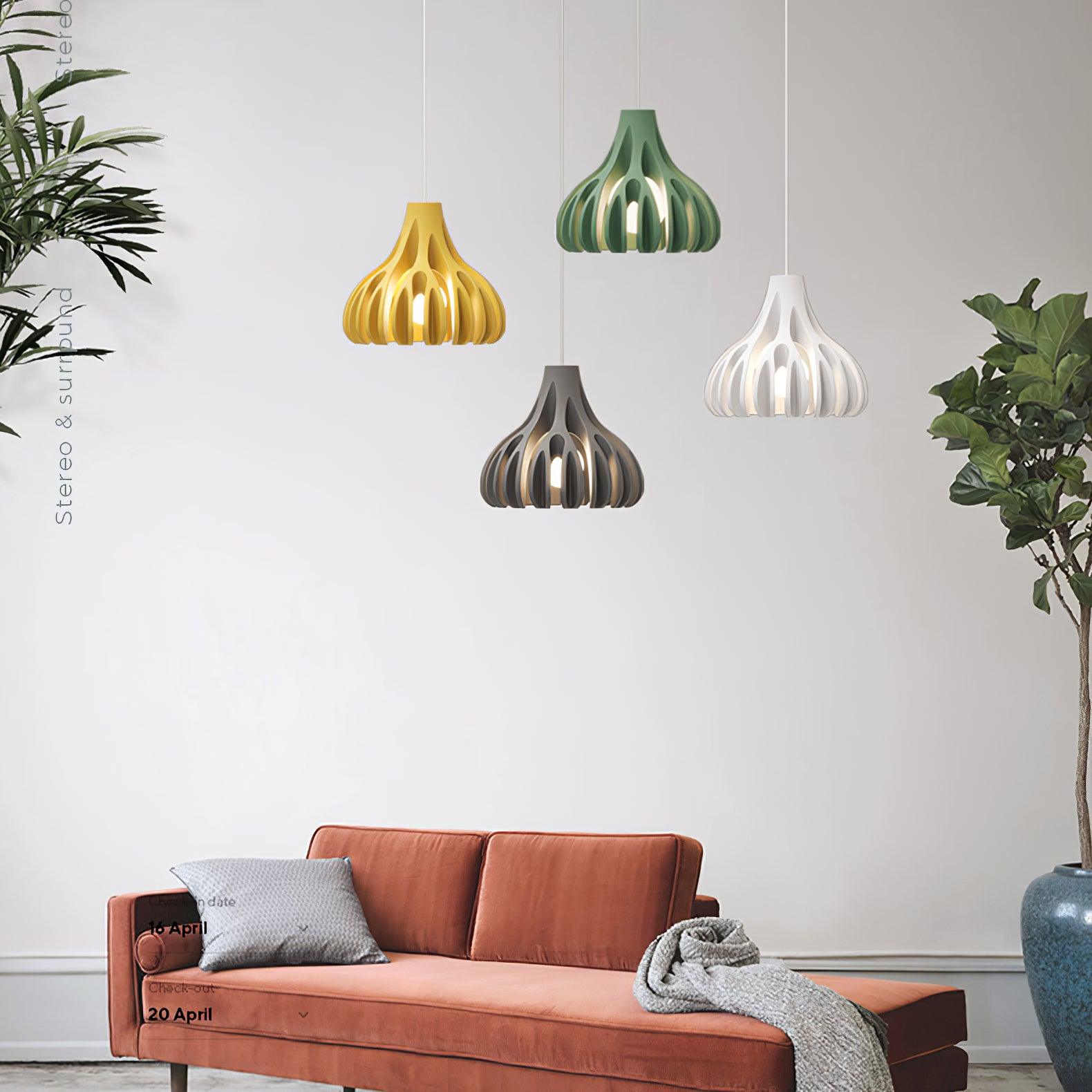 Modern Sculptural Coral Resin Pendant Light with Adjustable Cable for Home Decor