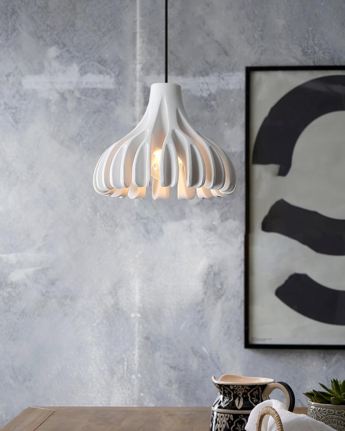 Modern Sculptural Coral Resin Pendant Light with Adjustable Cable for Home Decor