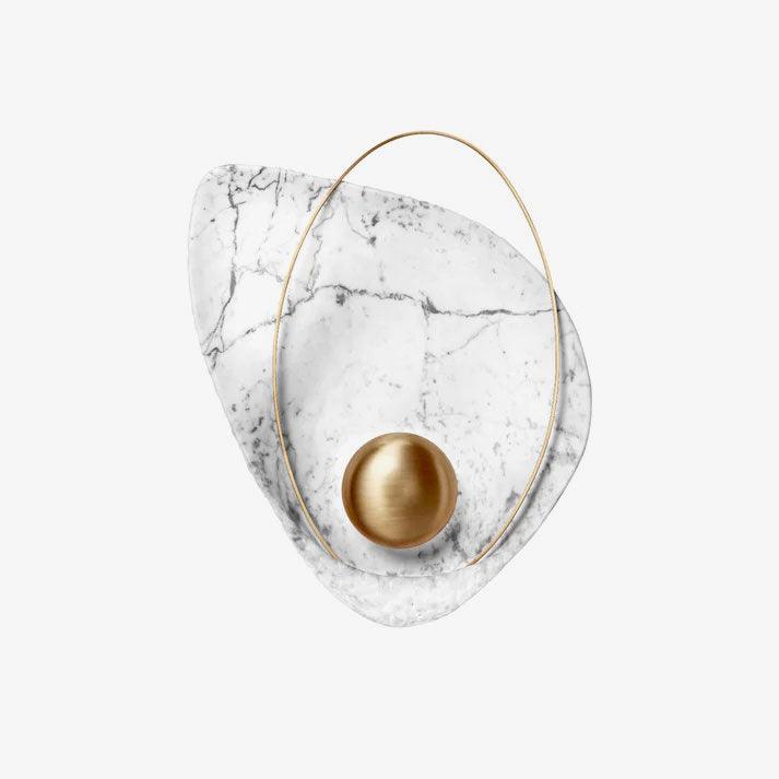 Modern Sculptural Resin Pearl Sconce Wall Lamp Handcrafted Art Deco Lighting