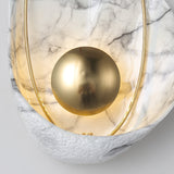 Modern Sculptural Resin Pearl Sconce Wall Lamp Handcrafted Art Deco Lighting