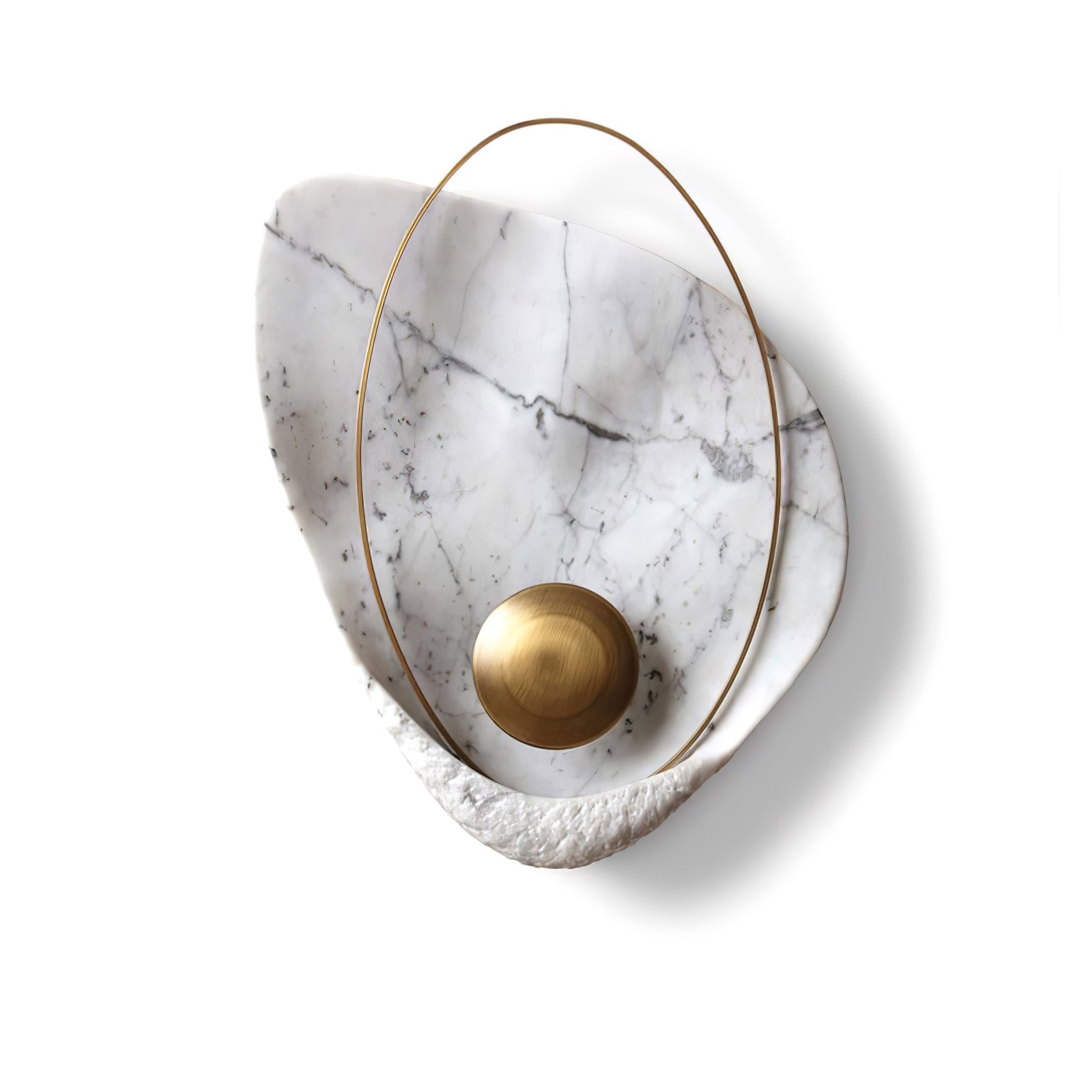 Modern Sculptural Resin Pearl Sconce Wall Lamp Handcrafted Art Deco Lighting