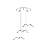Modern Seagull Pendant Light Multi Head Glass Bird Chandelier for High Ceilings