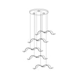 Modern Seagull Pendant Light Multi Head Glass Bird Chandelier for High Ceilings