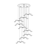 Modern Seagull Pendant Light Multi Head Glass Bird Chandelier for High Ceilings