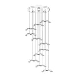 Modern Seagull Pendant Light Multi Head Glass Bird Chandelier for High Ceilings