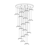 Modern Seagull Pendant Light Multi Head Glass Bird Chandelier for High Ceilings
