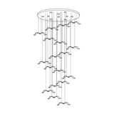 Modern Seagull Pendant Light Multi Head Glass Bird Chandelier for High Ceilings