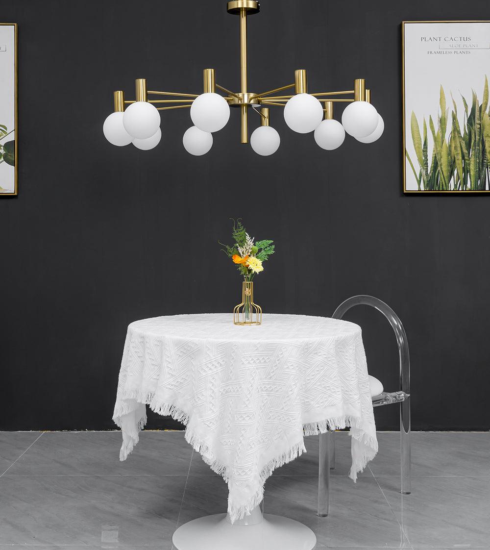 Modern Selva Glass Globe Chandelier Gold Finish Pendant Light for Living Room