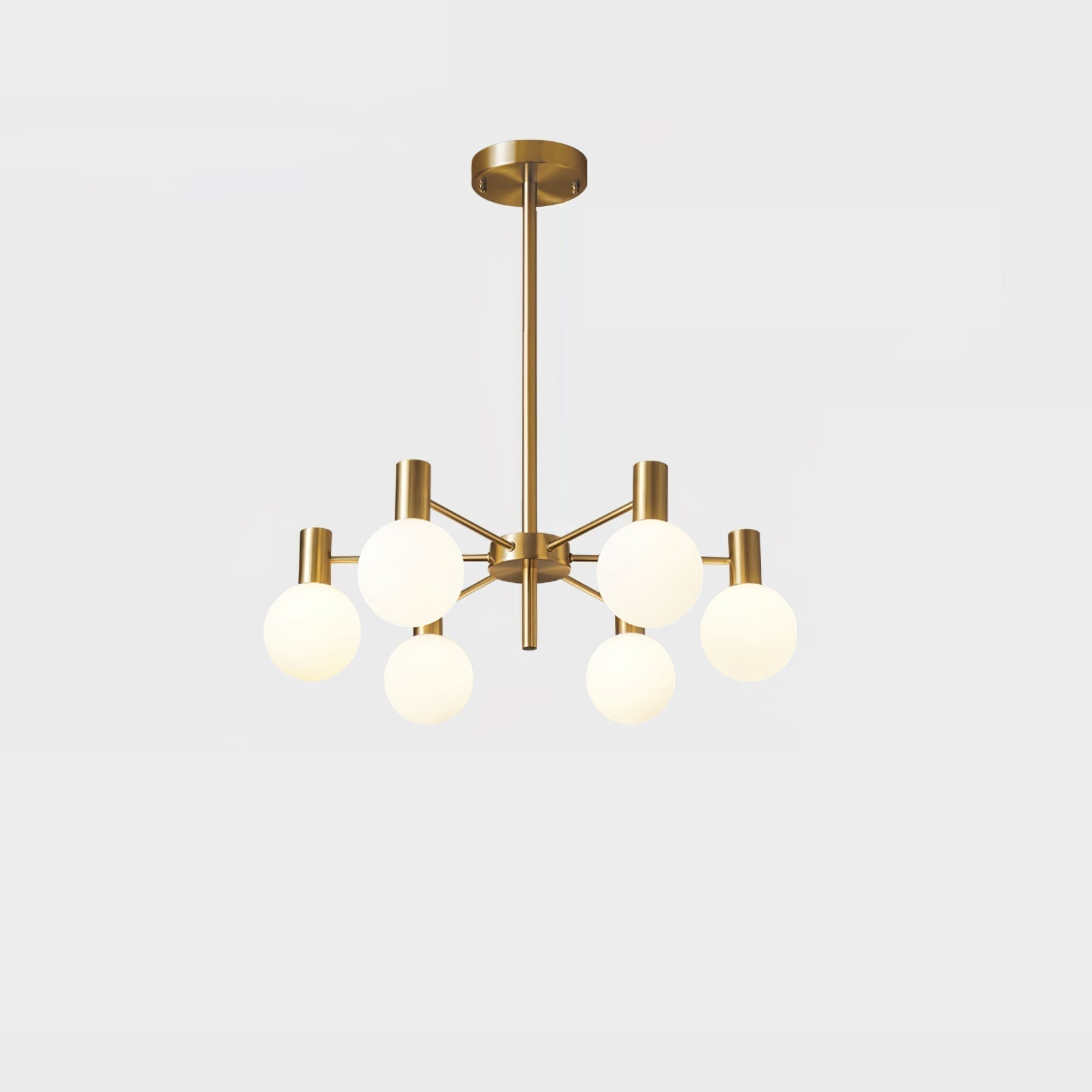 Modern Selva Glass Globe Chandelier Gold Finish Pendant Light for Living Room