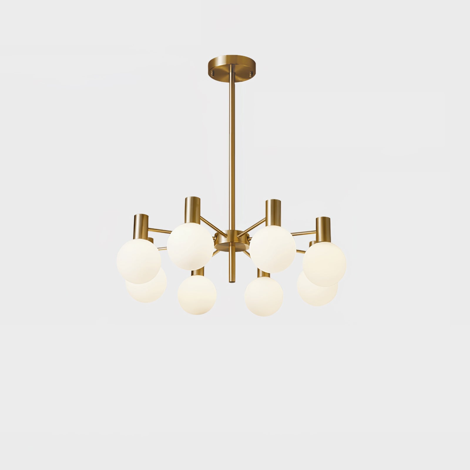 Modern Selva Glass Globe Chandelier Gold Finish Pendant Light for Living Room