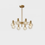 Modern Selva Glass Globe Chandelier Gold Finish Pendant Light for Living Room