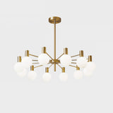Modern Selva Glass Globe Chandelier Gold Finish Pendant Light for Living Room