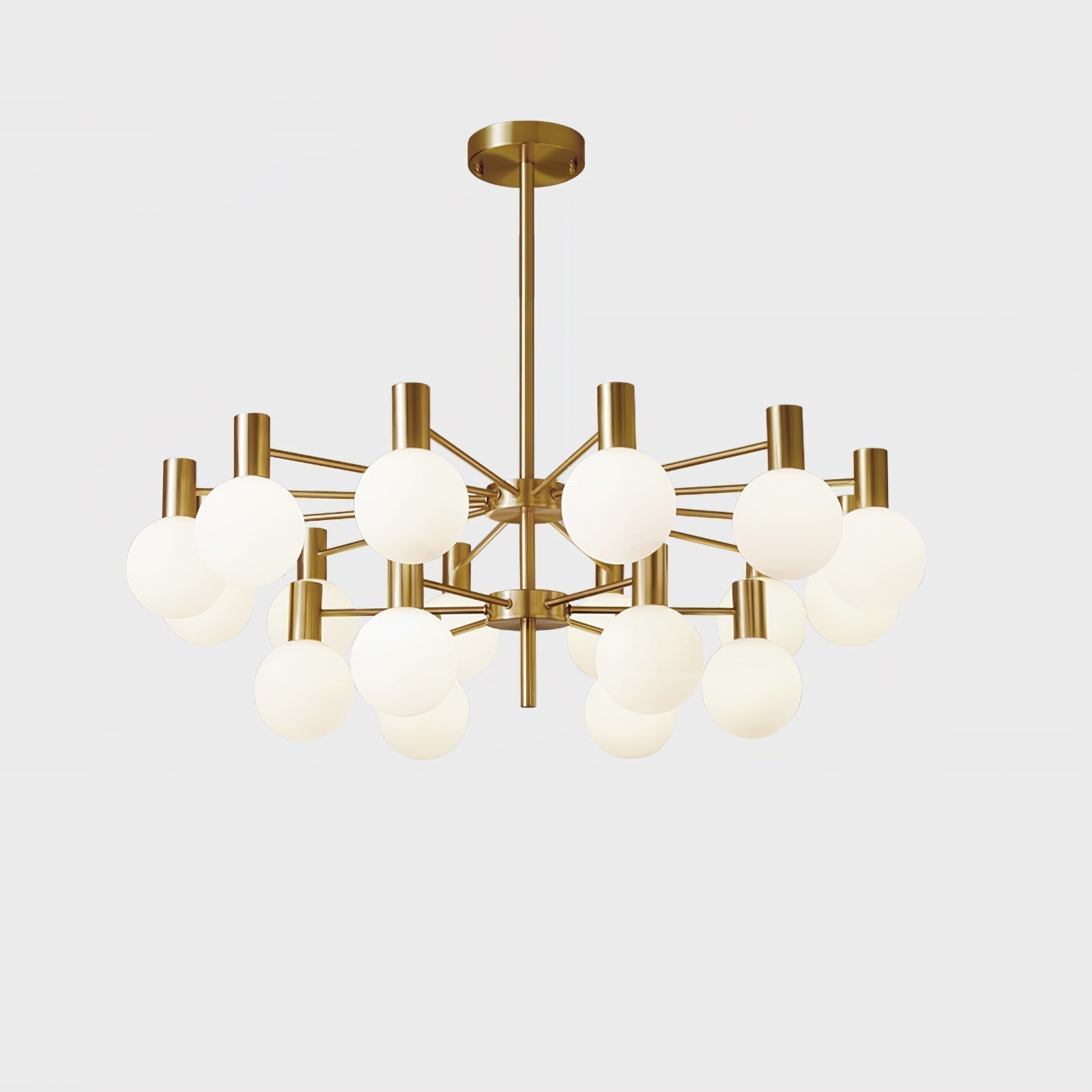 Modern Selva Glass Globe Chandelier Gold Finish Pendant Light for Living Room