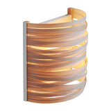 Modern Semi Cylindrical Handmade Wooden Wall Lamp Rustic Decorative Indoor Sconce Light