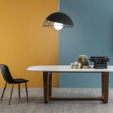 Modern Semi Globular Metal Pendant Light Colorful Kitchen Island Hanging Ceiling Lamp Fixture