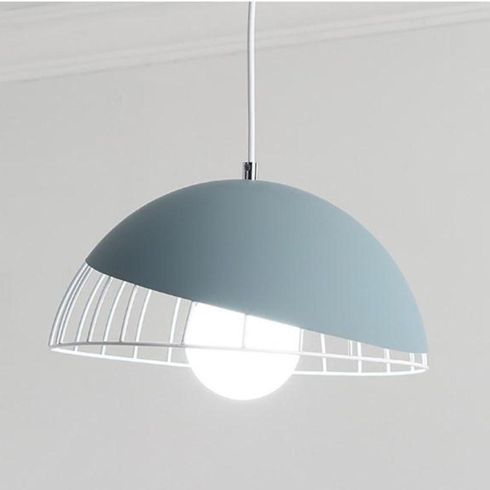 Modern Semi Globular Metal Pendant Light Colorful Kitchen Island Hanging Ceiling Lamp Fixture