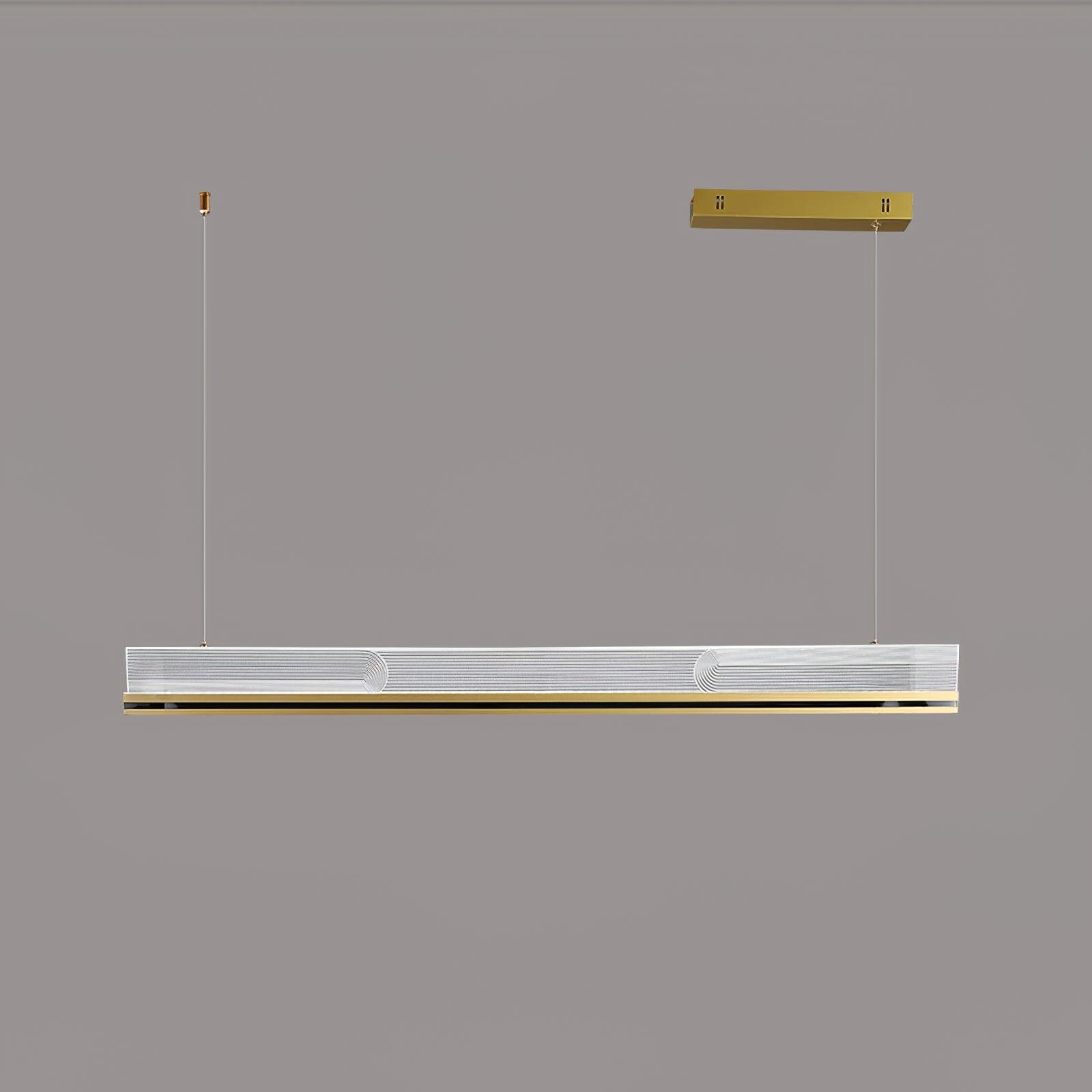 Modern Sendra LED Mesh Chandelier Black and Brass Circular Linear Pendant Light