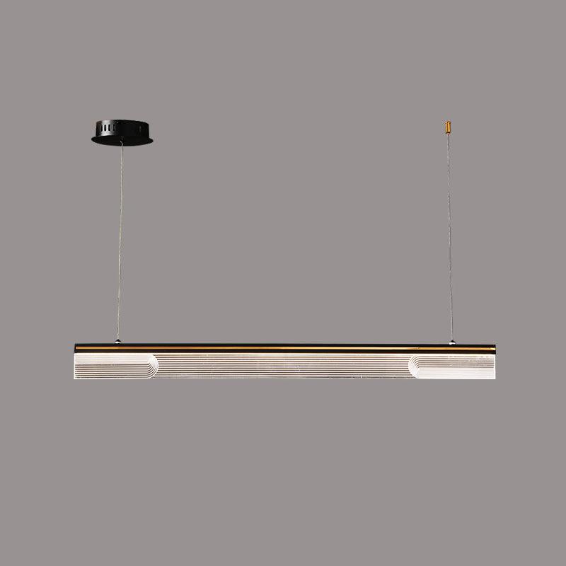 Modern Sendra LED Mesh Chandelier Black and Brass Circular Linear Pendant Light