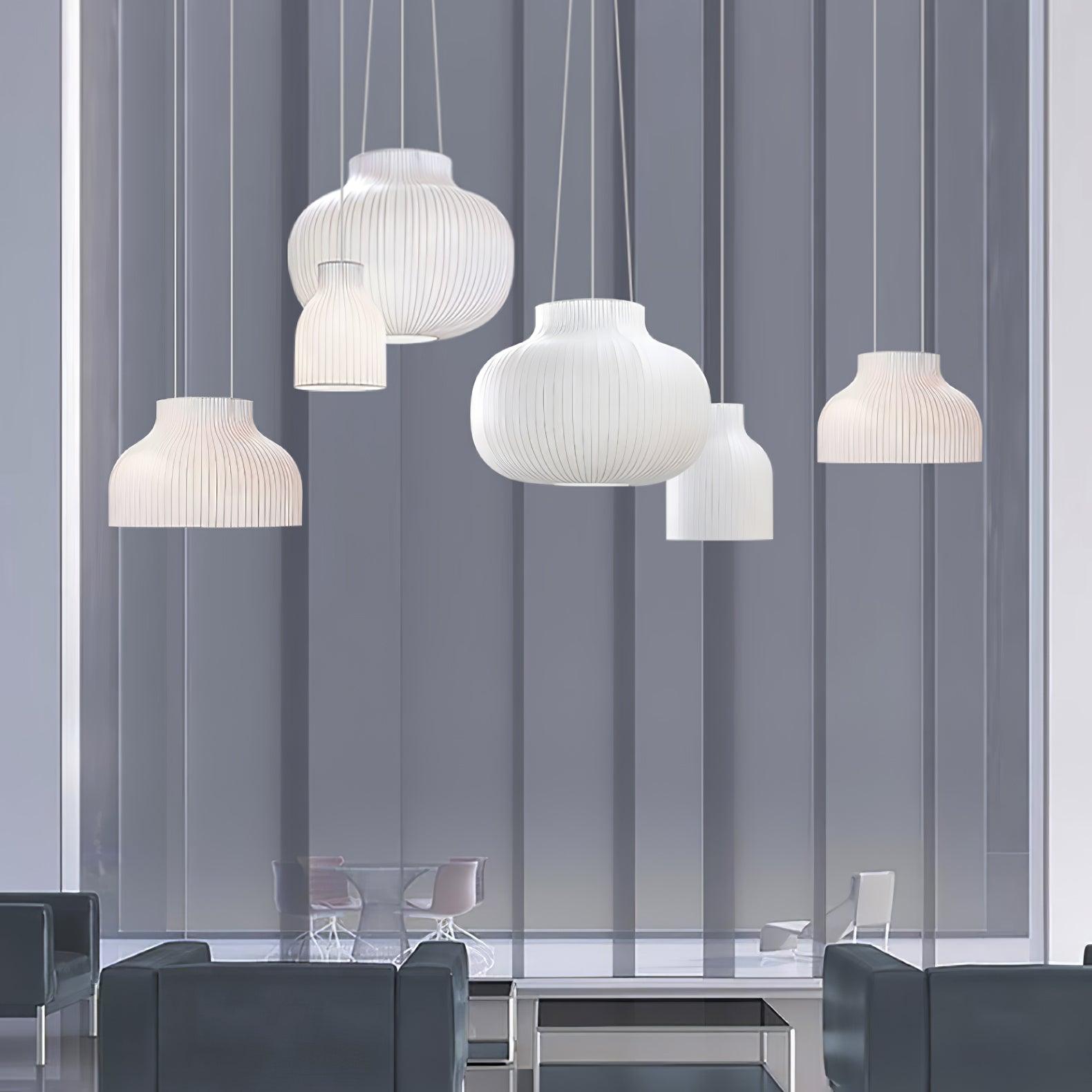 Modern Serica Silk Collection Pendant Light Minimalist Fabric Ceiling Hanging Lamp