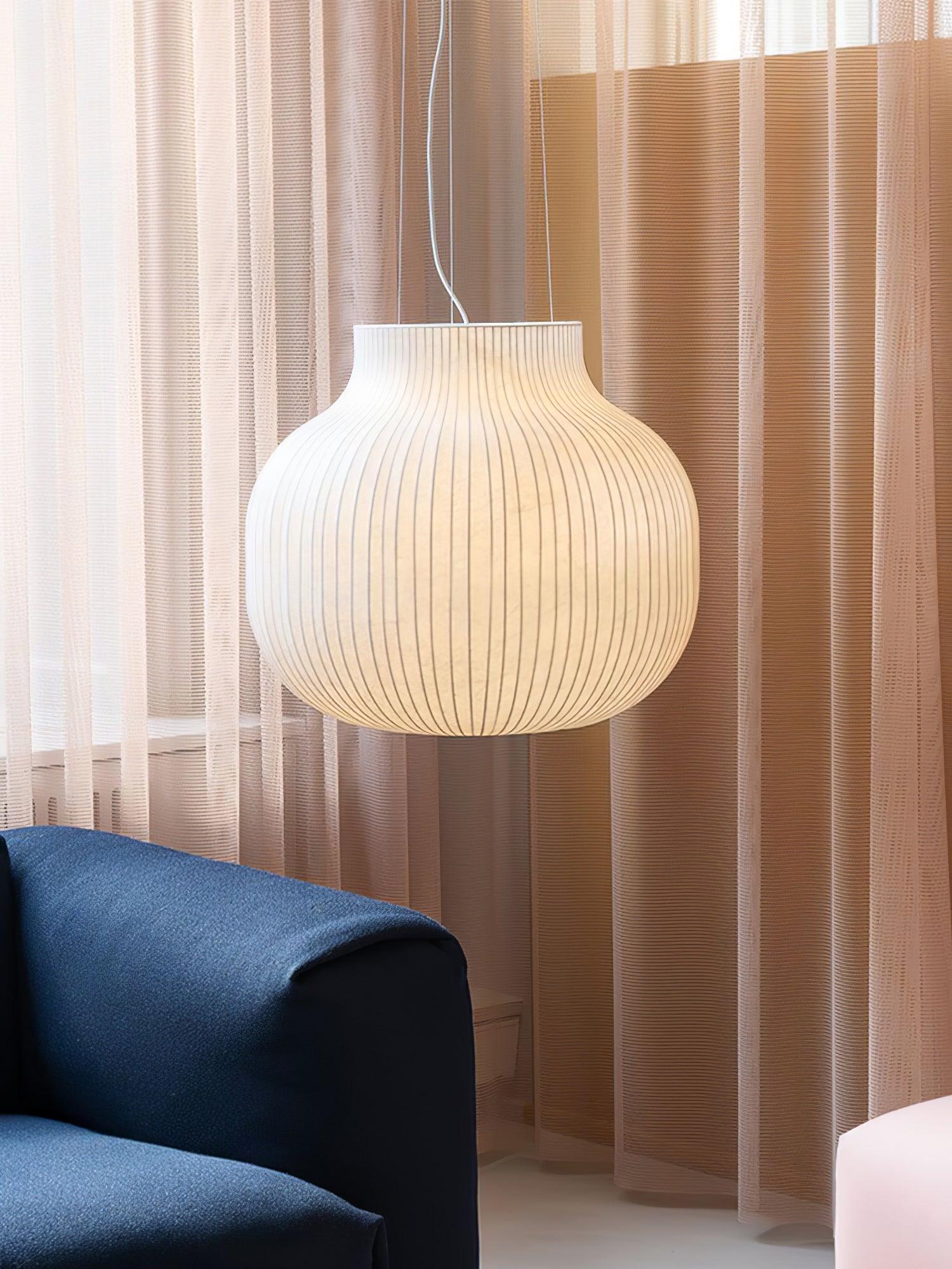 Modern Serica Silk Collection Pendant Light Minimalist Fabric Ceiling Hanging Lamp