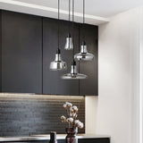 Modern Shadow Glass Pendant Light Nordic LED Hanging Fixture for Living Room Dining Area and Bar