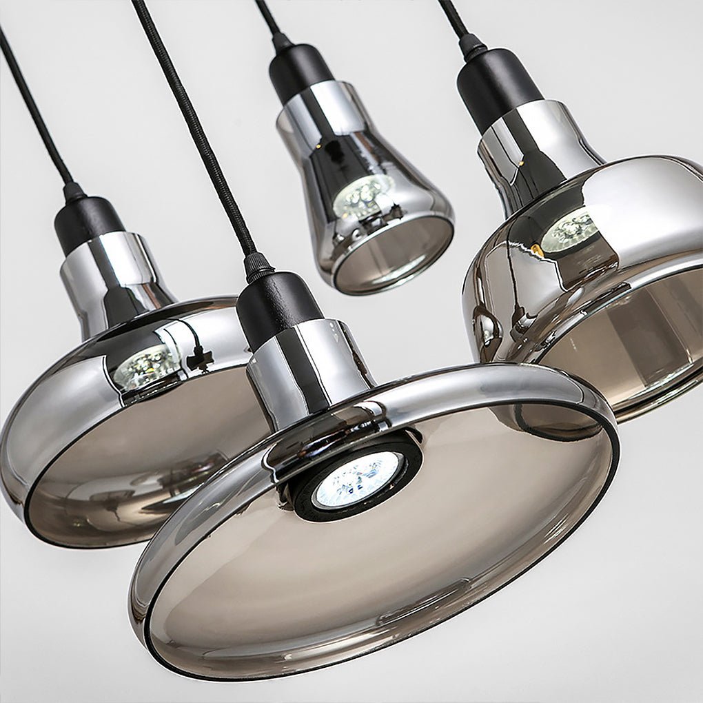 Modern Shadow Glass Pendant Light Nordic LED Hanging Fixture for Living Room Dining Area and Bar